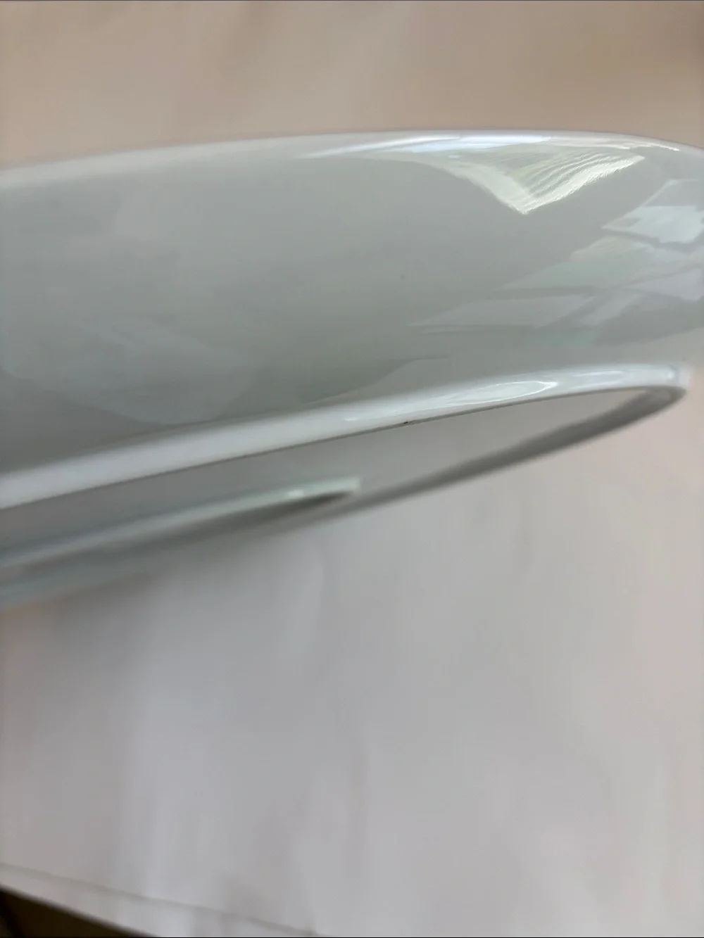 Crate and Barrel Oval Thankful Platter White and Gold 17.75”
